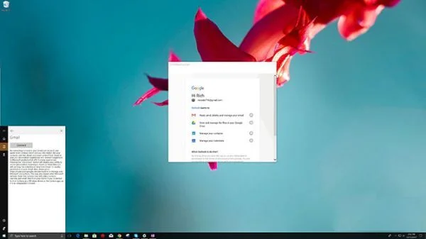 Trợ lý ảo Cortana có thể liên kết với tài khoản Google