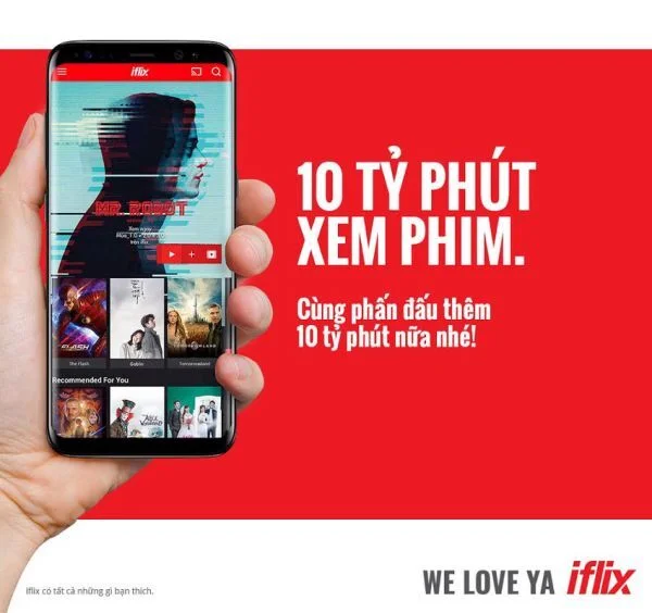 iflix đạt thành tích 10 tỉ phút xem phim trong năm 2017