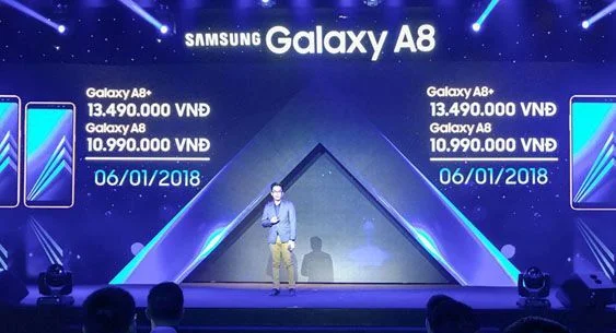 Bộ đôi Galaxy A8 và A8+ ra mắt thị trường Việt Nam, giá từ 11 triệu