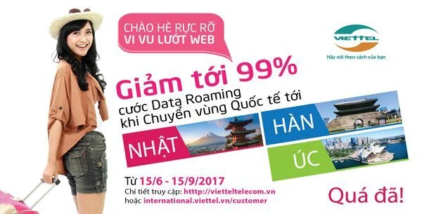 Viettel, Viettel Roaming, cước Data, cước data roaming, 