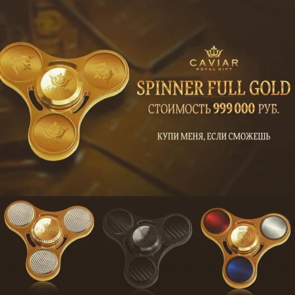 Fidget spinner bang vang rong gia 17.000 USD