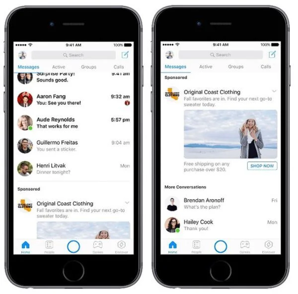Người dùng Messenger sắp bị làm phiền bởi quảng cáo