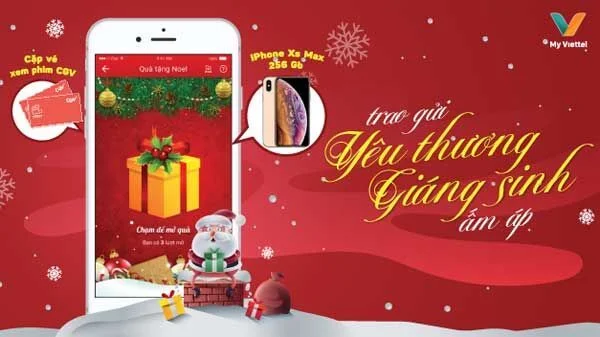 My Viettel tặng quà Giáng sinh cho khách hàng qua ứng dụng