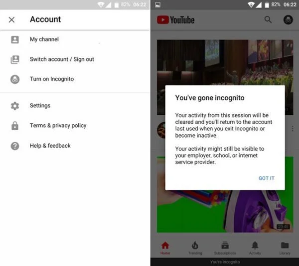 Ứng dụng YouTube sắp sớm có chế độ xem ẩn danh