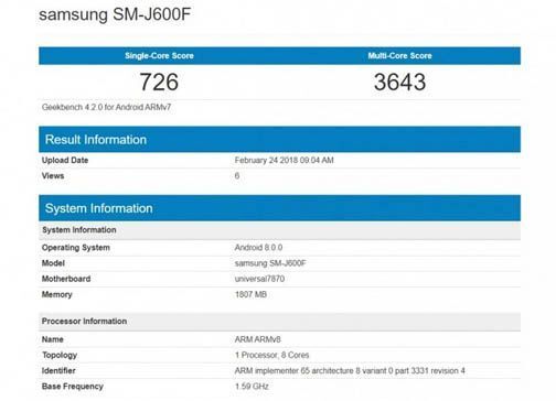 Galaxy J6 chính thức có mặt trên website của Samsung