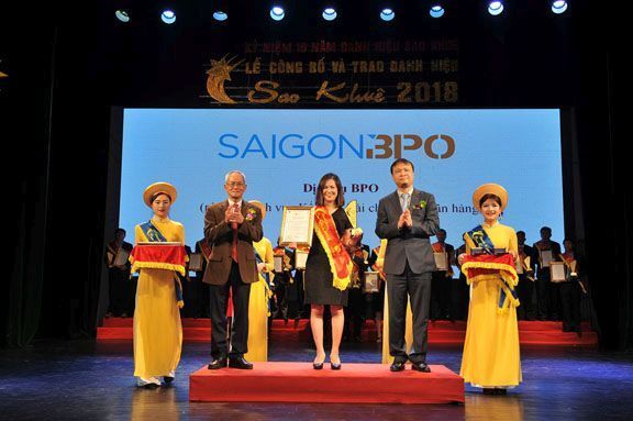 Sài Gòn BPO được vinh danh tại Sao Khuê 2018