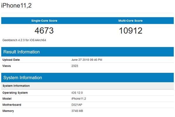 iPhone Xs mới trang bị RAM 4GB?