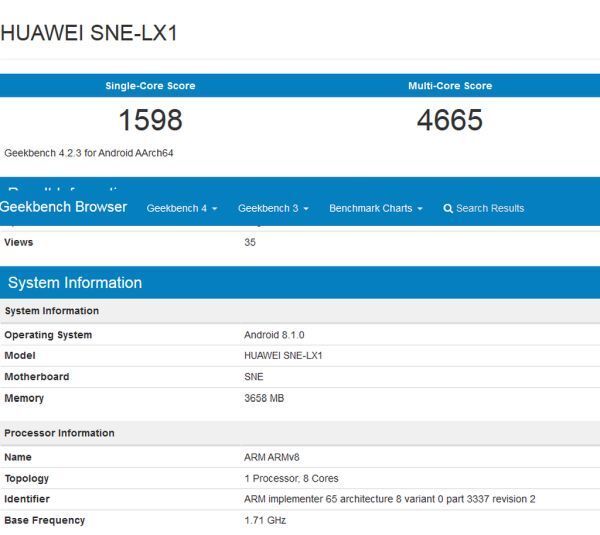 Lộ cấu hình của Huawei Mate 20 Lite với vi xử lí Kirin 970