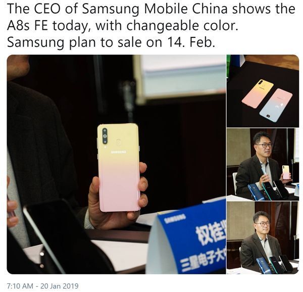 Galaxy A8s có phiên bản đặc biệt cho mùa Valentine 2019