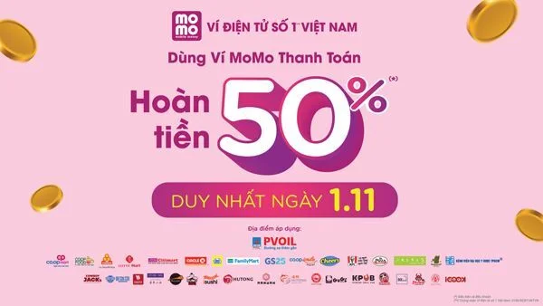 Ngày hội MoMo siêu hoàn tiền diễn ra duy nhất trong ngày 1/11 tới