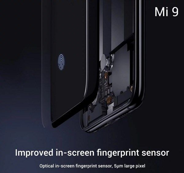 Xiaomi Mi 9 tích hợp bảo mật vân tay dưới màn hình