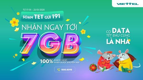 Viettel tặng data 4G cho tất cả các khách hàng trong dịp Tết
