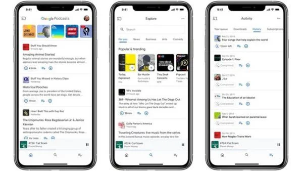 Google mang Google Podcasts lên iOS với giao diện mới
