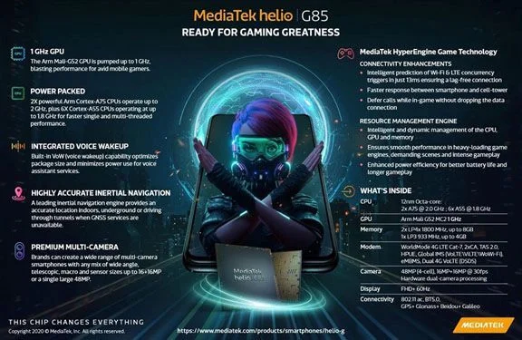 MediaTek chính thức công bố chip Helio G85