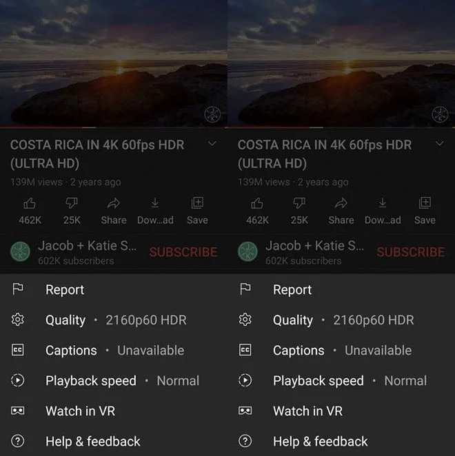 YouTube trên Android hỗ trợ phát 4K