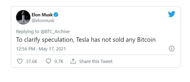 Giá Bitcoin gượng dậy sau tuyên bố của Elon Musk