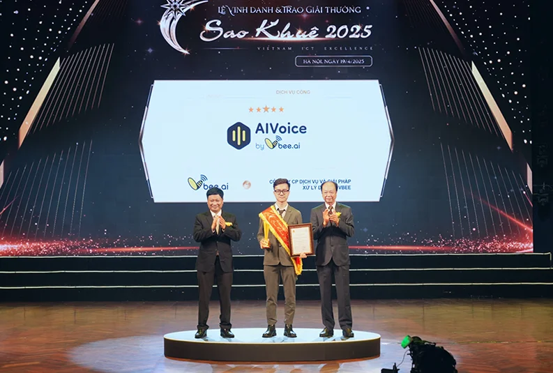 Vbee AIVoice: Đề cử 5 sao duy nhất tại Sao Khuê 2025 - Hạng mục Dịch vụ công