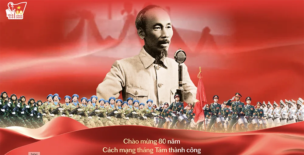 Giao diện website chính thức của chuỗi sự kiện A80.