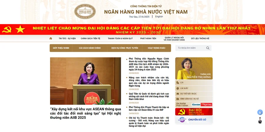 Giao diện trang web giả mạo Ngân hàng Nhà nước Việt Nam (Ảnh: Bkav)