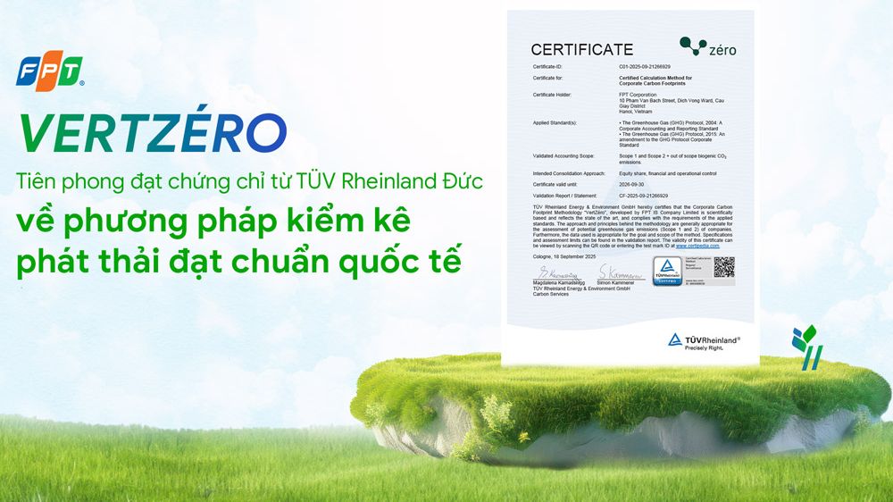 Giải pháp Make in Vietnam đạt chứng chỉ quốc tế về kiểm kê phát thải