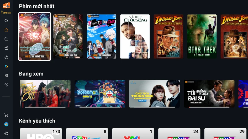 Giao diện Nền tảng MyTV