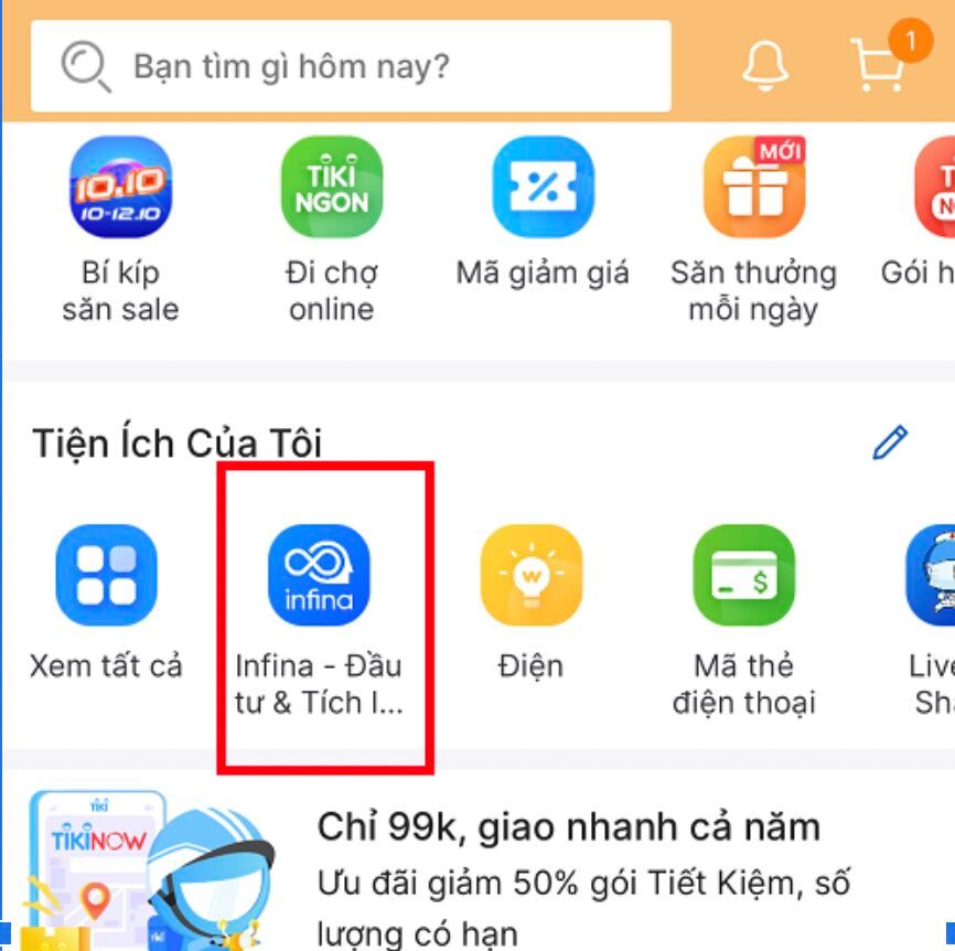 Ứng dụng Infina chạy trên Tiki tăng trưởng mạnh - ảnh 1